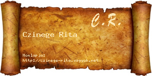 Czinege Rita névjegykártya