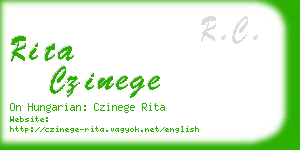 rita czinege business card
